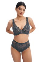 Biustonosz koronkowy na drucie Bralette Marea elegancki zielony Alles 75F Alles
