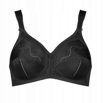 Biustonosz miękki bez fiszbin czarny Triumph Doreen + Cotton 01 N 90E Triumph
