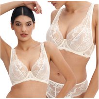 Biustonosz miękki soft braletka koronka Alles PURE ROMANTIC M Bralette 80D Alles