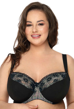 Biustonosz półusztywniany czarno-kolorowy Lissy M-3308/21-80E - MAT Lingerie