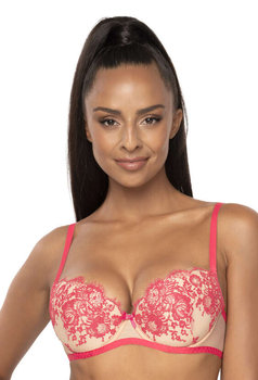 Biustonosz push-up beżowo- różowy Frances M-3804/11-65B - MAT Lingerie