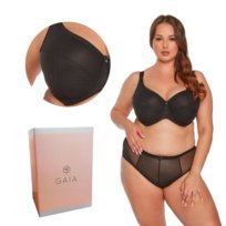 Biustonosz Semi-Soft Sonia 1058 MAXI półusztywniany czarny  105H GAIA