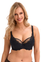 Biustonosz z koronką Semi-Soft Isla 1228 półusztywniany czarny 70I GAIA