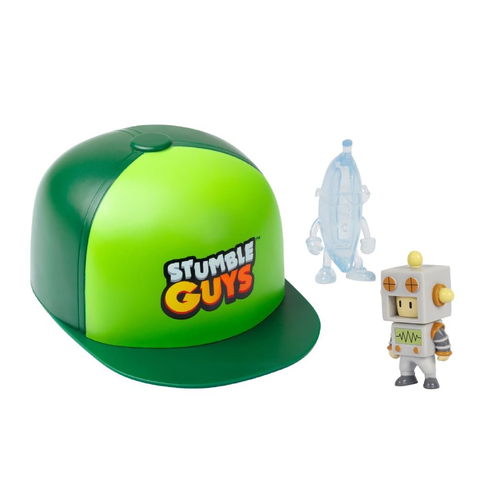 Bizak Stumble Guys Pack Casquette + 2 Figurines Surprise 5,5 Cm – Officiel, 12 Persos à Collectionner