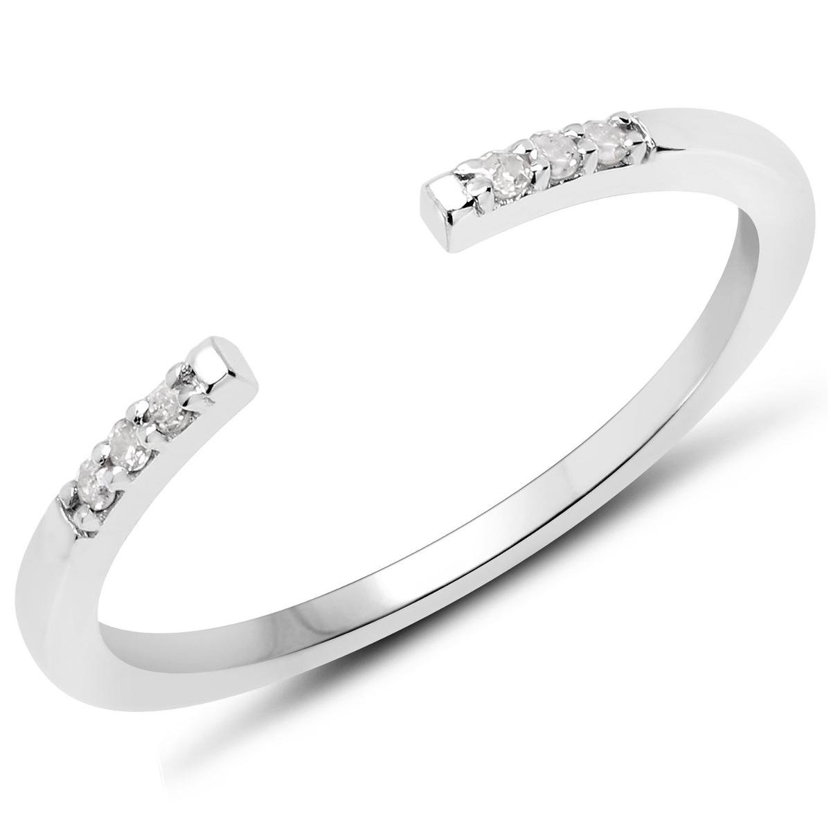 Фото - Перстень Biżuteria Prana, Pierścionek srebrny z 6 białymi diamentami, rozmiar 12
