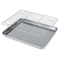 Blacha do pieczenia z kratką chłodzącą 31x24x2,5 cm - stal nierdzewna 304 (18/8) do ciasta, wypieków