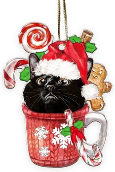 Black Cat Christmas Ornaments - Black Cat Xmas Ornaments Christmas Tree Hanging Tree Topper Ornaments - Black Cat Christmas Ornament (Black Cat) - Inna marka