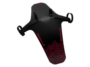 Blackburn, Błotnik przedni, Barrier Mud Guard XL, czarno-czerwony - Blackburn