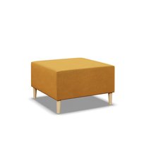 BLANK - Pufa 70x70 do Salonu, Żółty Mebligo