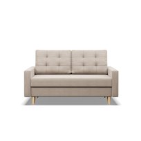 BLANK - Sofa rozkładana, Dwuosobowa, Funkcja spania, Pojemnik na pościel, Beżowy