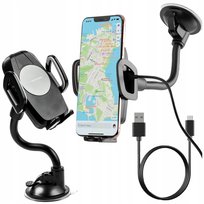 BLASHORN elastyczny uchwyt samochodowy do telefonu na szybę z ładowarką indukcyjną 10W