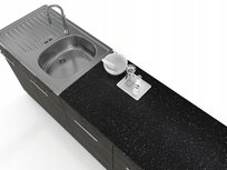 BLAT KUCHENNY PŁYTA LAMINOWANA TOP DO KUCHNI ANDROMEDA CZARNA 160CM