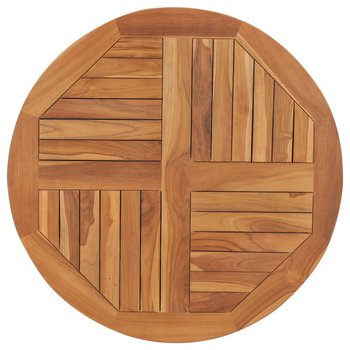 Blat stołu, lite drewno tekowe, okrągły, 2,5 cm, 80 cm - vidaXL