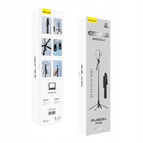 Blavec Selfie Stick Aluminium Fusion P-08 tripod + pilot + 1 lampa 2,2 metra (SSFP08-TR1LB22) czarny