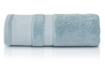 Błękitny ręcznik Carlo 50x90 frotte 100% bawełna 550g/m2 elegancki - Detexpol