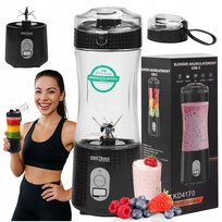 BLENDER AKUMULATOROWY BEZPRZEWODOWY PRZENOŚNY SMOOTHIE USTNIK 400ML USB-C KRAFT&DELE