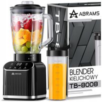 Blender Kielichowy 1500W Szklany 1,5l Bidon 600Ml Ostrza Tytanowe Mocny Abrams
