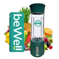 Blender Kielichowy Bewell Bezprzewodowy 500Ml Do Koktajli Butelkowa Zieleń beWell