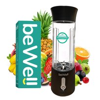 Blender Kielichowy Bewell Bezprzewodowy 500Ml Do Koktajli Kolor Czarny beWell