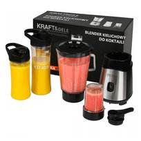 Blender Kielichowy Do Koktajli 1500W Zestaw Butelki Bidon Mix&Go Kraft&Dele Inna marka