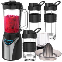 Blender kielichowy i personalny 1300W z 3 Bidonami, Młynek i Wyciskarka Camry CR4086