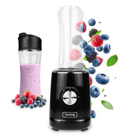 BLENDER kielichowy Smoothie, BlendGo, BIDON 600ml, czarny Huslog