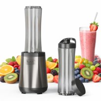 BLENDER KIELICHOWY SZKLANY DO SMOOTHIE KOKTAJLI Black&Decker 2x600 ml 500W Black&Decker