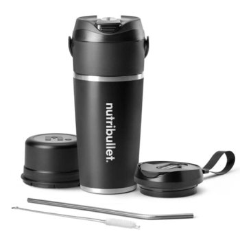 Blender przenośny NUTRIBULLET NBP016B - stal nierdzewna USB-C 590 ml smoothie koktajle podróżny bezprzewodowy łatwe czyszczenie - NutriBullet