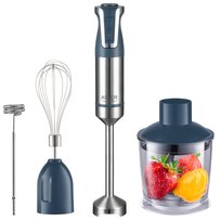 Blender ręczny Adler AD 4627 szary - 1800W, 20 prędkości, komplet końcówek, funkcja turbo, cichy i ergonomiczny, stalowe ostrza