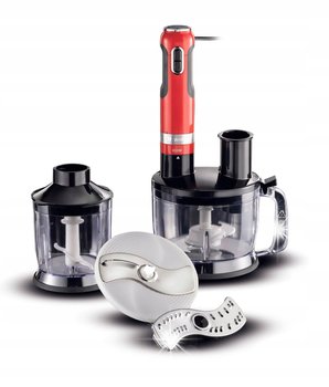 Blender ręczny Ariete 602/00 3w1 Moderna 1000W Stal Funkcja Turbo Czerwony - Inny producent