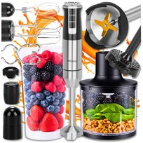 BLENDER RĘCZNY MIKSER MALAKSER KRUSZENIE LODU TYTANOWE OSTRZA ZESTAW 9W1