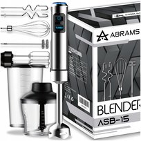Blender Ręczny Mikser Wielofunkcyjny Tryb Turbo 1500 W Ostrza Tytanowe 8W1 Abrams