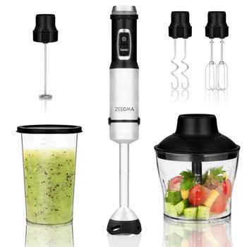 Blender Ręczny Mikser Wielofunkcyjny Tytanowe Ostrze 7W1 1500W Led Mocny - Zeegma