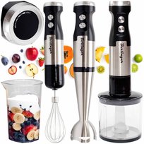 Blender ręczny robot kuchenny 1250W | metalowy mikser, malakser, trzepaczki