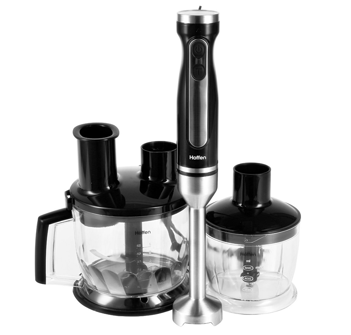 Blender ręczny z malakserem 1,5l 1000W turbo 4w1 stal nierdzewna Hoffen HOFFEN AGD Sklep