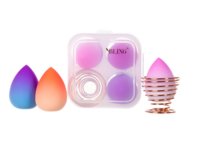 Bling, Zestaw gąbek do makijażu Beauty Blender Box Ombre ze stojakiem, 3 szt.