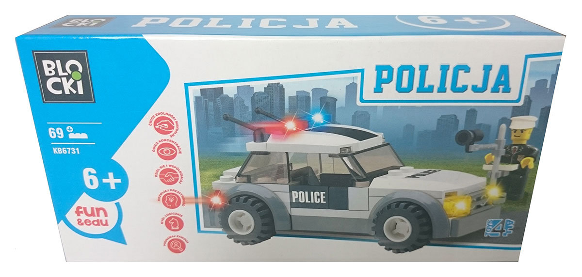 Blocki, klocki Policja radiowóz