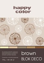 Blok kolorowy Deco Brown, A4, 20 arkuszy, Happy Color