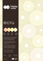 Blok kolorowy Deco Ecru, A4, 20 arkuszy, Happy Color Happy Color