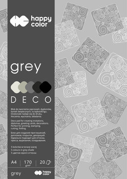 Blok kolorowy Deco Grey, A4, Happy Color - Happy Color