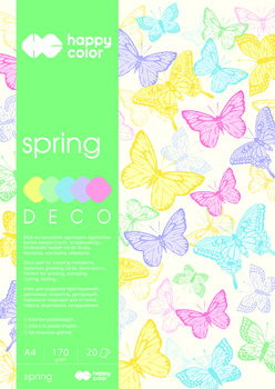 Blok kolorowy Deco Spring, A4, Happy Color - Happy Color