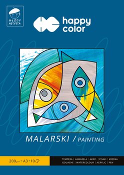 Blok malarski Młody Artysta, biały, A3, 200 g - Happy Color