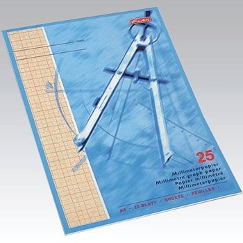 Blok milimetrowy, format A4, 25 arkuszy - Herlitz