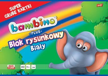 Blok rysunkowy, A3, biały, Bambino, mix wzorów - Bambino