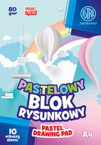 Blok rysunkowy pastelowy A4 Astra 80g 10 arkuszy