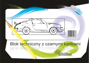 Blok techniczny A4, 10 kartek, czarne kartki