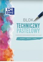 Blok techniczny  A4/10k Oxford 225g kolory pastelowe