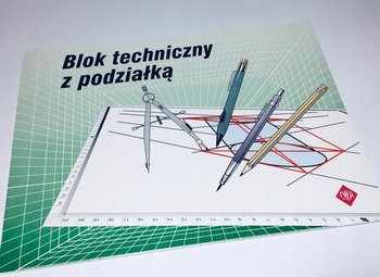 Blok techniczny A4 z podziałką milimetrową 10 kart - Inna marka