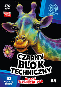Blok techniczny czarny A4 Astra 170 g, 10 arkuszy - Astra