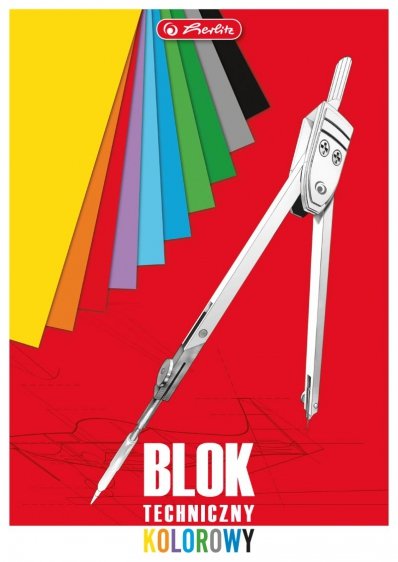 Фото - Малювання Herlitz Blok techniczny, kolorowy, A4, 10 kartek 